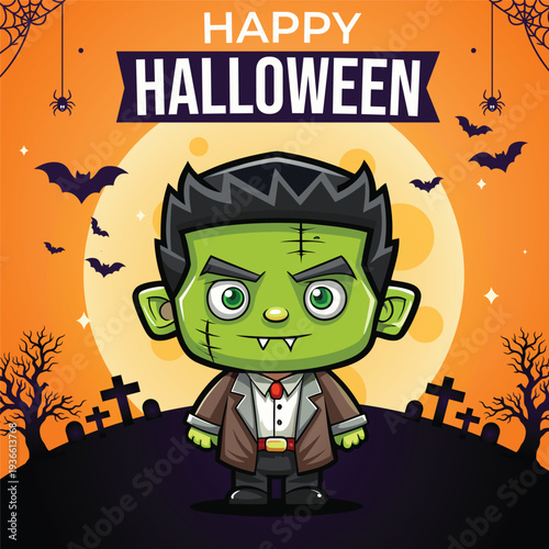 halloween social media post template