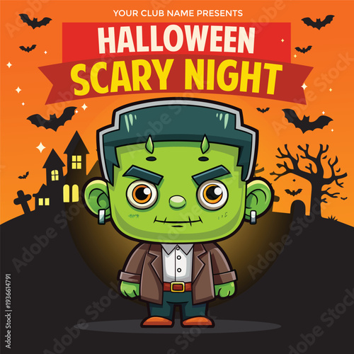 halloween social media post template