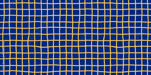 Pattern texture marine and gingham plaid Mediterranean with tartan seamless check. Tablecloth picnic kids and easter background blue with yellow vector cloth. Vichy pattern grid and doodle