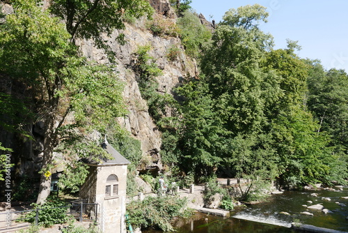 Biergarten und Gaststätte im Bodetal im Harz bei Thale