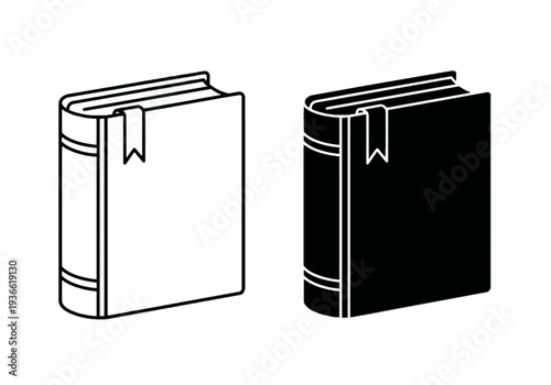 Two illustrated hardcover books with bookmarks displayed from a straightforward viewpoint against a simple background