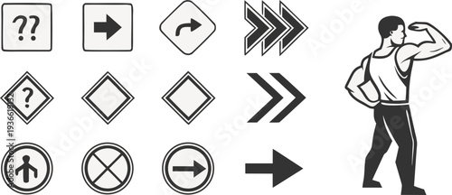 A collection of sixteen distinct vector icons against a plain, light background. The icons are solid and monochrome, rendered in a consistent style that suggests a minimalistic design aesthetic. The f
