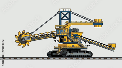 Giant Bucket Wheel Excavator Mining Machine