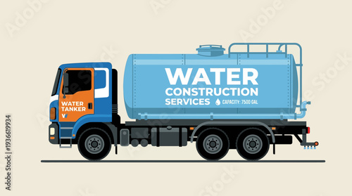 Water Tanker Truck for Construction Services