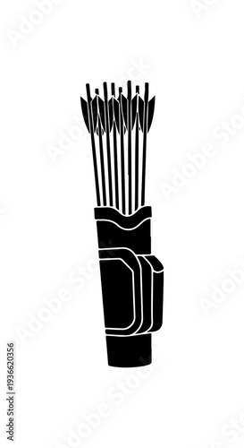 Vector illustration of quiver with arrows