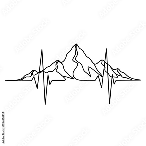 vector illustration of a mountain landscape