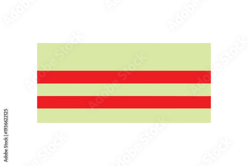 Red stripes on light green background