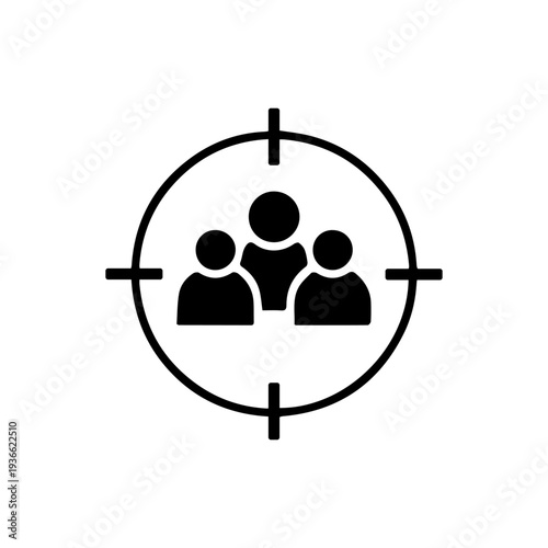 Stylized Group Focus Symbol for Marketing.