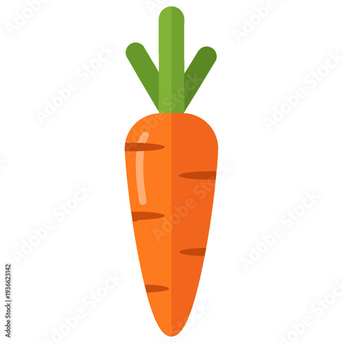 Flat style carrot vegetable icon isolated