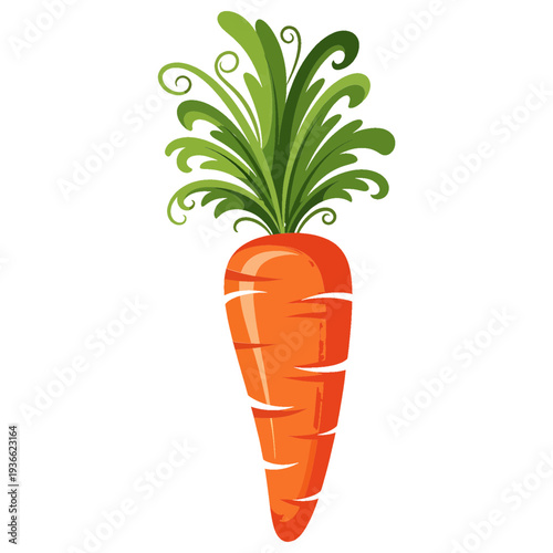 Vibrant Cartoon Carrot Illustration