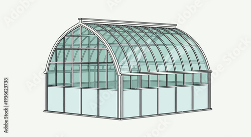 Greenhouse Structure Illustration.
