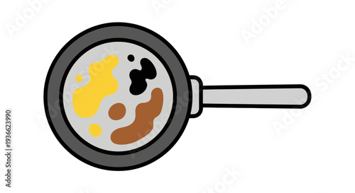 Magnifying Glass Icon Illustration.