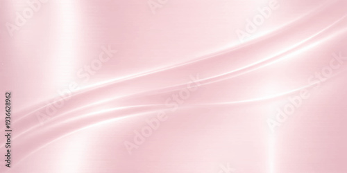 Elegant swirling satin fabric in a soothing soft pink hue, evoking a sense of grace and tranquility. The flowing curves create a gentle dance of light and shadow.