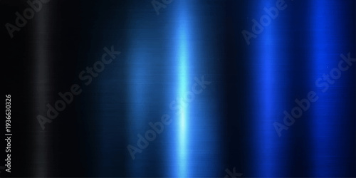 Abstract a captivating display of light dancing across a sleek, metallic surface, offering a mesmerizing interplay of blues and blacks and creating an appealing effect.