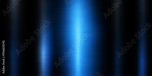 Abstract a high-quality metal texture with vibrant blue gradient lighting, creating a sleek and modern backdrop, evoking feelings of sophistication and innovation. 