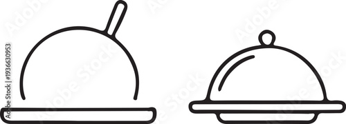 Cloche and cloche with handle kitchen utensils for food presentation