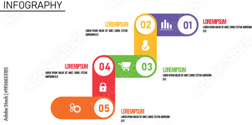 Flat design of business infography design