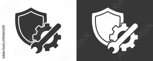 Maintenance Icon Set Vector Collection Isolated In Black And White