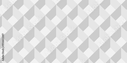 Vector structure box minimal white abstract cube. paper square wall texture. geometric tile hexagon mosaic wall grid wallpaper. minimal geometric block cube isometric mosaic background.