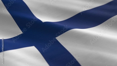 Finland - waving flag loop