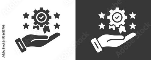 Quality Management Icon Set Vector Collection Isolated In Black And White