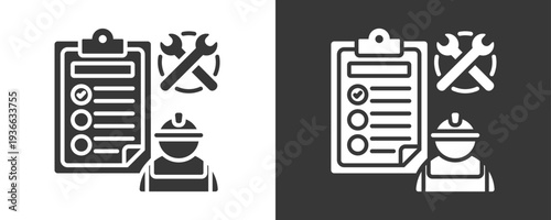 Project Icon Set Vector Collection Isolated In Black And White