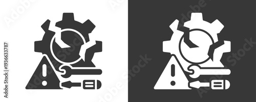 Breakdown Icon Set Vector Collection Isolated In Black And White