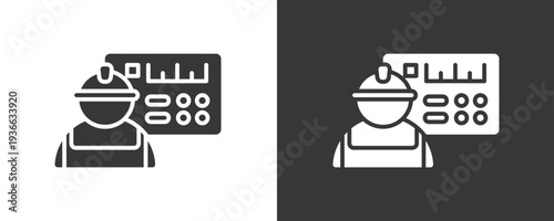 Operator Icon Set Vector Collection Isolated In Black And White