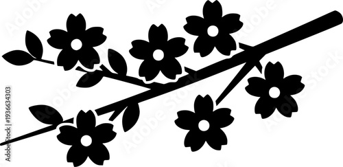 sakura icon flat vector icon