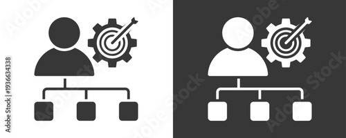 Coordinator Icon Set Vector Collection Isolated In Black And White
