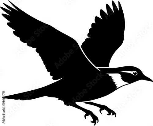 skylark silhouette line art vector illustration with a white background