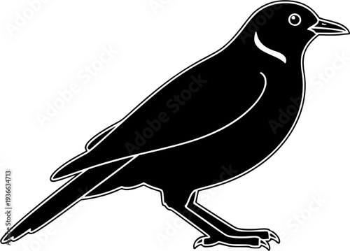 skylark silhouette line art vector illustration with a white background