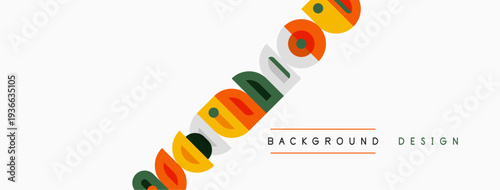 Colorful droplet shapes cascade diagonally across white space. Minimalist design evokes fluidity, freshness, modern aesthetic.