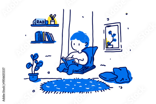 Minimal Sensory Swing Chair Therapy Corner