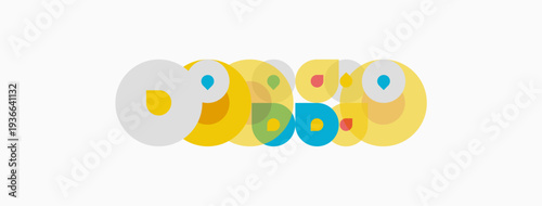 Colorful circles form logo, text OPPO visible. Design features playful, modern aesthetic. Simple, clean presentation.
