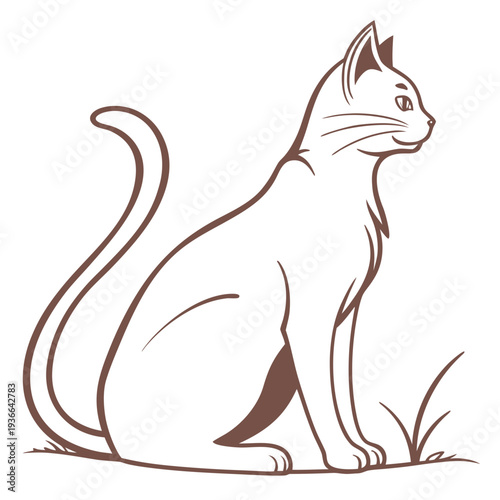 Minimal Cat Silhouette Logo 1