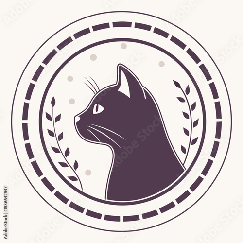 Rounded Cat Head Badge 1