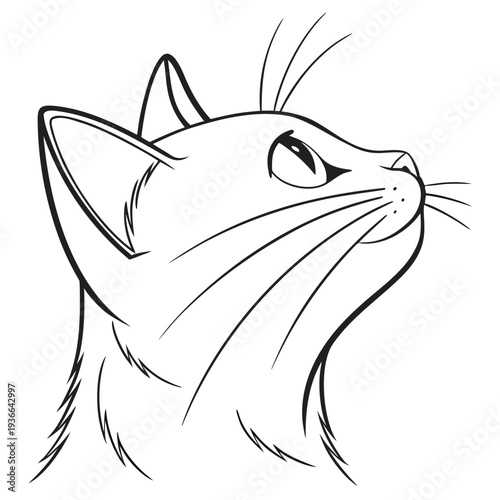 Cat Face Minimal Portrait