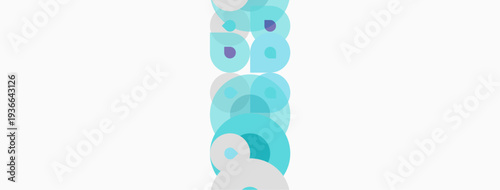 Abstract bubbles form letter b. Light blue, purple hues present. Minimalist design, clean background. Simple graphic element.