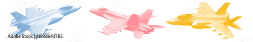 fighter jet halftone color. vector