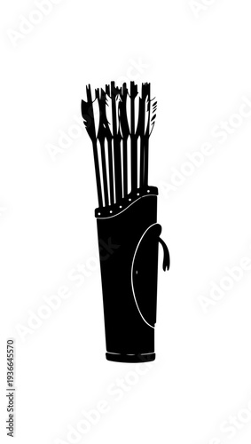 Vector quiver with arrows icon