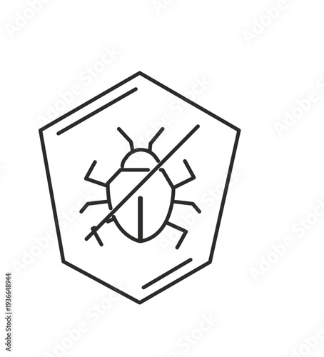 Generate a title and 49 keywords for adobe stock contributor for vector line art icon as Antivirus icon