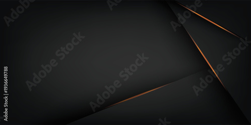 abstract light orange black space frame layout design tech triangle concept gray texture background. eps10 vector