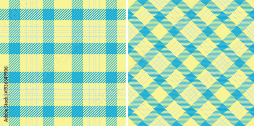 Seamless plaid tartan of textile vector pattern with a fabric background check texture. Set in sky colors. Thanksgiving fashion for a cozy celebration.