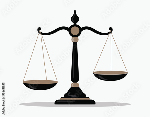 Gold Bars on Scales Vector Balanced Weighing Scale, Investment and Wealth Illustration