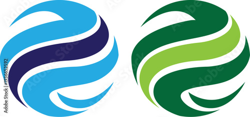 Abstract Sphere Wave Logo Technology Motion