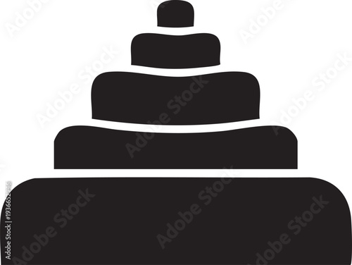 Black pyramid icon vector