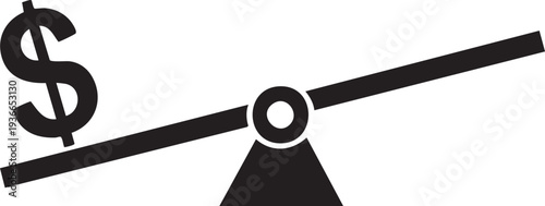 Vector money balance scale icon