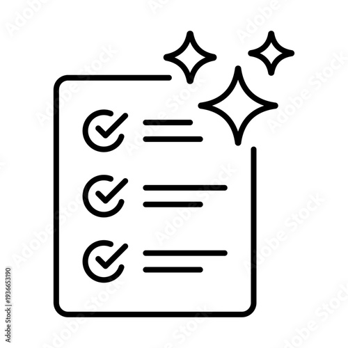 AI Solution List Icon. Artificial Intelligence Generated Solutions and Smart Decision