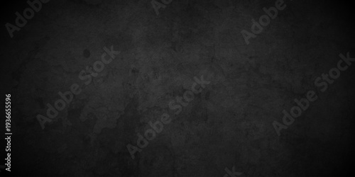 Dark black old wall paper grunge background. black blackboard and chalkboard texture. Dark black concrete wall texture element vintage grunge charcoal paint rough, distress backdrop background.